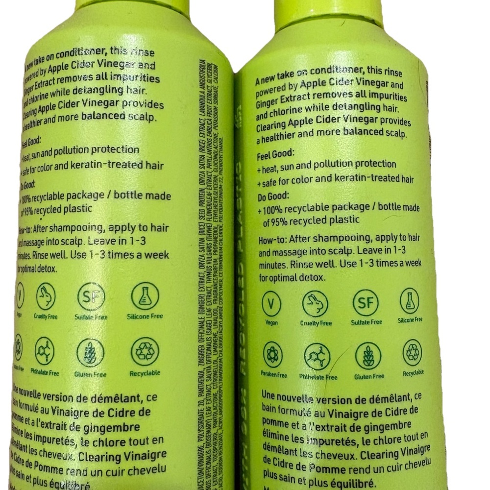 Fekkai Apple Cider Detox Conditioning Rinse 8.5 Oz 2 pack New - Picture 2 of 3